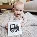 Spiggly High Contrast Baby Visual Stimulation Cards - 50 Pictures for Newborn Activities - Black and White Cards for Infants 0-6 Months - Toys Gift