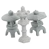 vanzack 3 pz micro ornamento paesaggistico pagoda arredamento asiatico zen statua daltare in miniatura lanterne cinesi ornamenti da scrivania ornamento da tavolo