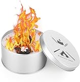 &lrm;DMJJSD Lagerfeuer to Go | Camping Feuer | bis zu 4 Std. Brenndauer | Feuerschale | Wiederverwendbar | leicht & sicher | &Oslash; 12cm | klein & praktisch | Tischfeuer | Mini Lagerfeuer Ideal zum Camping