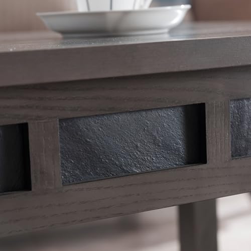 Image of Leick Home Sibley Wedge End Table, 17 inch, Smoke Gray