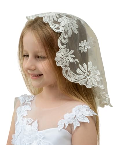 Girls Mantilla Veils Church Mass Veil First Communion Veils Lace Chapel Veil Mantilla Veils Latin Mass Church Veil
