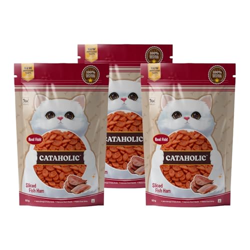 Image of Cataholic Sliced Fish Ham Cat Treats, High Protein Natural Fish Snacks, Soft Chewy Training & Reward Treats for All Cat Breeds, 50 g