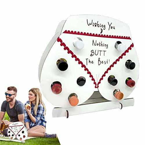 Hongjingda Almacenamiento Botellas Vino Contador Portabotellas Creativo en Forma de Cadera, Portabotellas Navidad para Gar-Comeder, Cocina, Almacenamiento Ideal