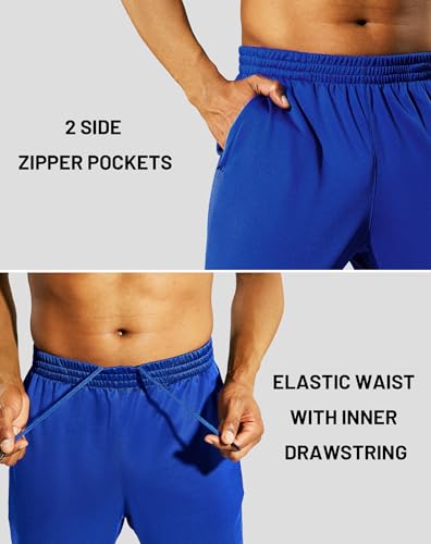 Image of MIER Mens Ankle Zip Sweatpants, Soccer Warm-up Track Pants with Pockets