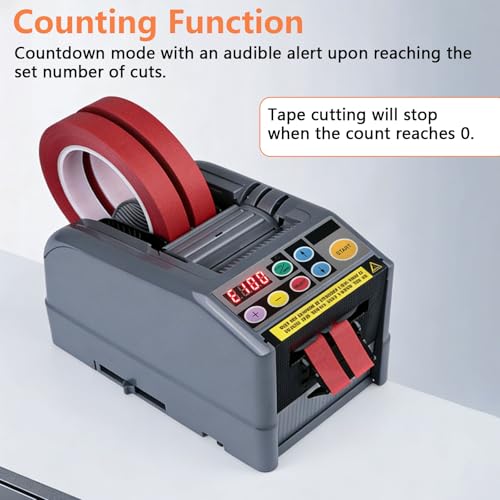 Automatischer Klebebandspender, Elektrischer Klebebandabroller für Bandbreite 6-60mm, Länge 999mm, Bandspender, Elektrischer Bandschneider, Bandschneidemaschine für Büro, Schule und Laden