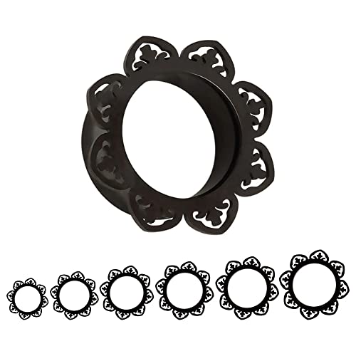 Kubooz New Stainless Steel Ear Piercing Flesh Tunnels Double Flared Ear Stretcher Saddle Plug Gauges For Ears 8Mm To 20Mm 0G To 13/16" #TOP4