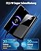 Power Bank 26800mAh, Tragbares Ladegerät mit 3 Anschlüssen & 2 integrierten Kabeln, USB C Schnellladung Powerbank Externer Akku Kompatibel mit iPhone 16 15 14 13 Samsung Galaxy, Schwarz