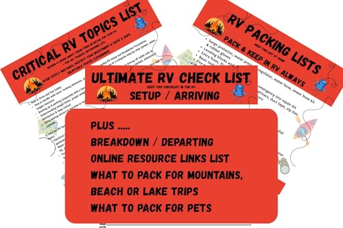 RV Setup Checklists: 3 Waterproof Quick Reference for