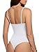 REORIA Women's Square Neck Spaghetti Strap Bodysuit Sleeveless Corset Open Back Tops Summer Outfits 2026 White XX-Large