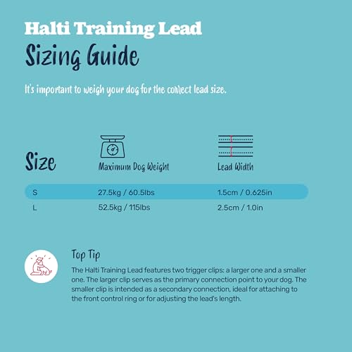 Image of Halti Training Dog Leash | Size Small, Deep Walnut, 2m | No-Pull Double-Ended Dog Leash | Light, Soft & Durable | Ideal for Obedience Training & Everyday Walks with Dogs & Puppies