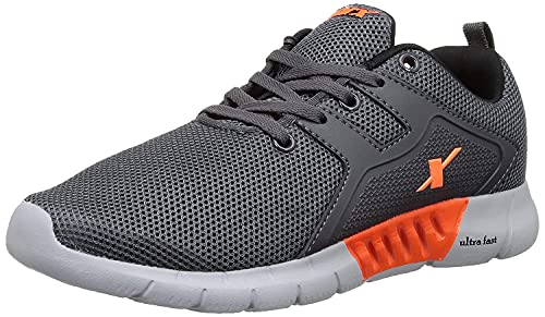 Image of Sparx Men SM-663 Dark Grey Neon Orange Sports Shoes (SX0663G DGNO 0006)