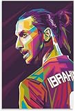 LBMED Leinwand Bilder Kunst Zlatan Ibrahimovic Pop-Art-Leinwand-Kunstposter für Moderne Familiendekoration Malerei Poster Druckt Gedruckte 15.7