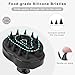 FREATECH Scalp Scrubber Scalp Massager Hair Growth, Shower Shampoo Brush with Silicone Bristles for Dandruff Removal and Hair Care, Wet & Dry Hair Massager Scalp Exfoliator for Men Women Kids，Black