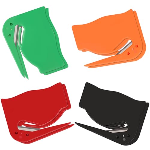 Letter Opener Envelope Slitter 8 Pack, Mail Opener with Concealed Blade, Portable Envelope Opener...