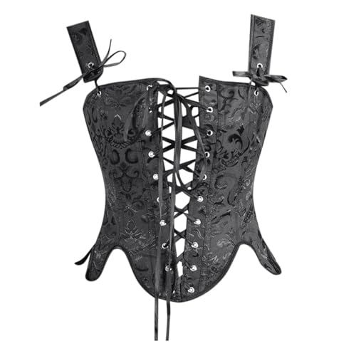 Bustier corset femme rétro en dentelle au-dessus du buste et haut broderie