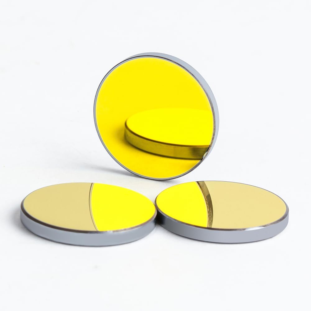 Laser Si Reflective Lens Gold Plated Mirror 25mm for CO2 Laser Engraving & Cutting, 3PCS