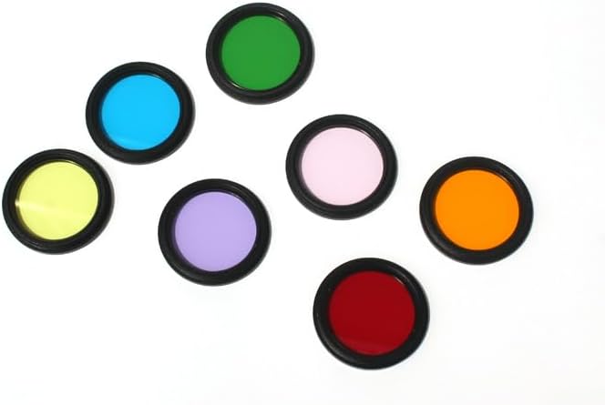 2 Inch Telescope Eyepiece Filter Kit Astronomical Telescope Accessories Moon Filter with 5 Color Filters for Astronomical observations (7PCS)