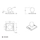 Ram Mounts UNPKD. RAM 2 X 1.7 Base AMPS Hole PAT, RAM-B-347U (Base AMPS Hole PAT)