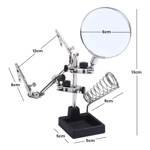 Lupa Para Solda Com Garras E Suporte Para Ferro Solda Braço Articulável Tomóvi