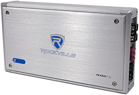 Rockville RXD-T2 2400W 2-Channel Car Amplifier – Dyno Certified, Water Resistant, Class D, MOSFET