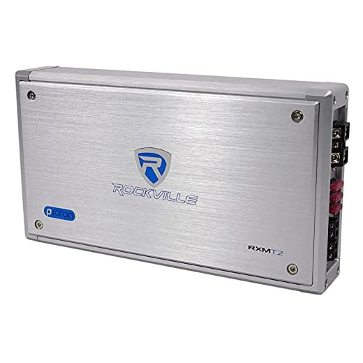 Rockville RXM-T2 Micro 2400w 2 Ch Marine/Boat Class D Amplifier 2x600W CEA Rated