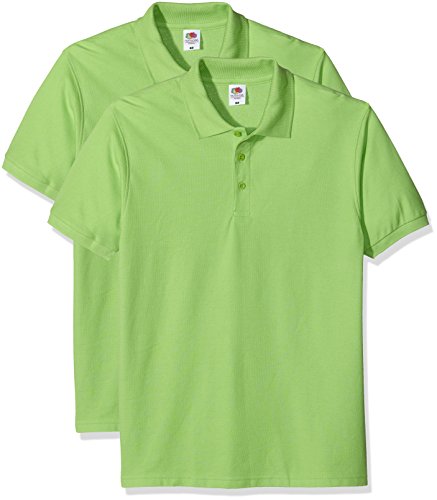 Image of Fruit of the Loom Men's Pack of 2, Premium T-Shirt, Lime, XL