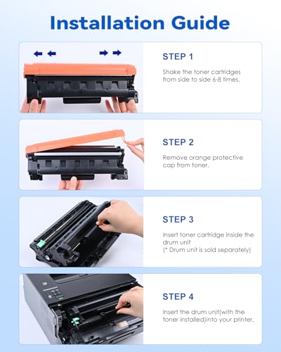 Image of TN760 Toner for Brother Printer Compatible for Brother TN-760 TN730 TN-730 Toner Cartridges to Use with MFC-L2710DW MFC-L2750DW HL-L2350DW HL-L2370DW HL-L2395DW L2390DW DCP-L2550DW (TN760 4 Pack)