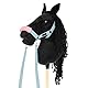 SKIPPI Halfter für Hobby Horse - Hellblau, Hobby Horse Zubehör, Zügeln und 2 Polster im Set, Universalgröße Halfterset