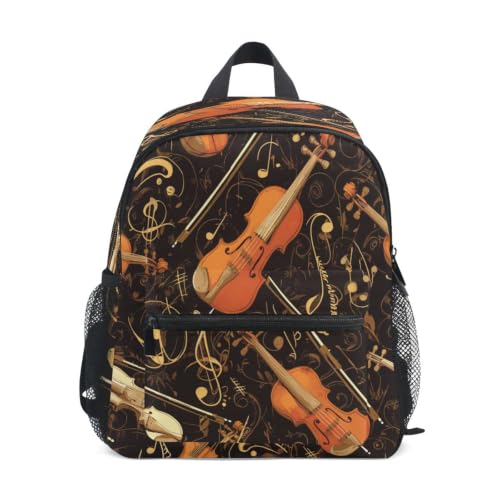Cartable pour garçons filles violons bruns et sac à dos enfant