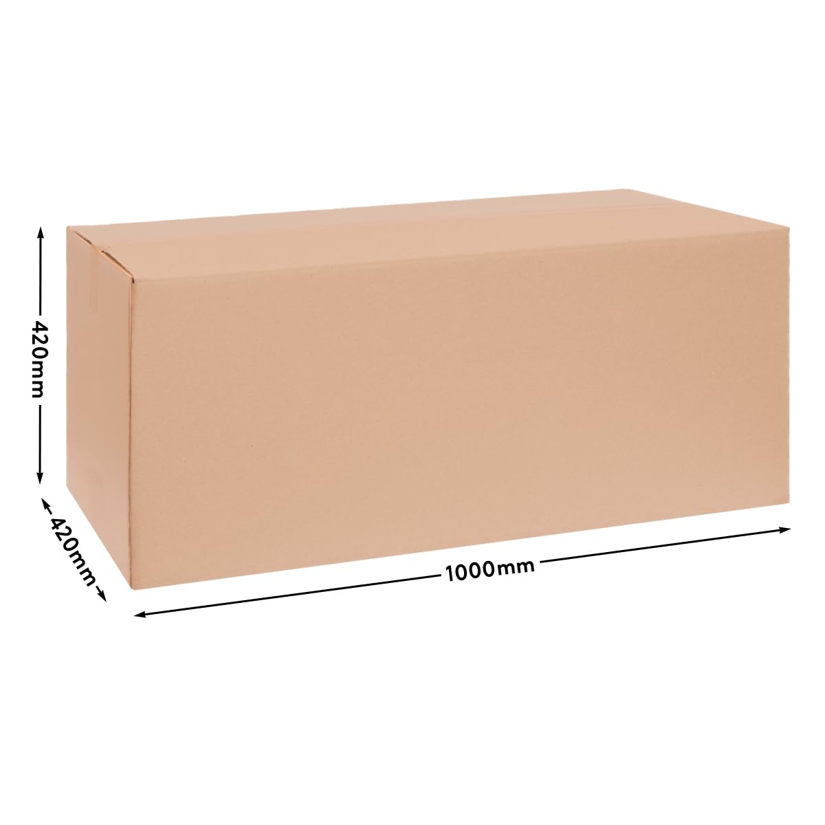 verpacking Składane kartony 985 x 405 x 405 mm, brązowe (wymiary zewnętrzne 1000 x 420 x 420 mm) KK 144 2-faliste karton wysyłkowy do średnich towarów, pakiet DPD GLS Hermes (150 sztuk)