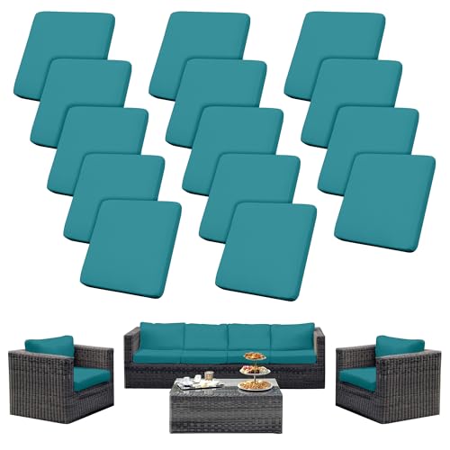 SUKAIKEQA 14PCS Patio Cushion Covers.Patio Furniture Couch SeatSlipcovers