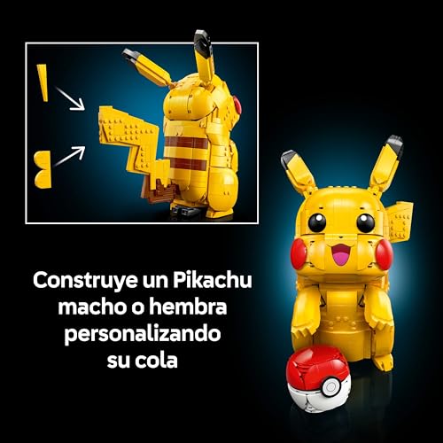 Miniatura 6 de LEGO Pokémon Pikachu y Poké Ball - Maquetas para Construir para Adultos - Figura Articulada de Anime con Base de Exposición - Decoración Gamer de Escritorio - Regalo Coleccionable - 72152
