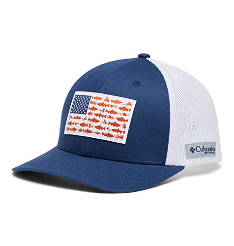 Image of Columbia Unisex PFG Fish Flag Mesh Ball Cap