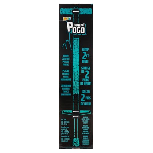 ALEX: Super Go Pogo Stick - Pink - Outdoor Jumping & Balancing Toy, Padded Frame, Soft Grip Handles, Bounce Up to 2', Kids-Tweens 88-154lbs, Age 9+