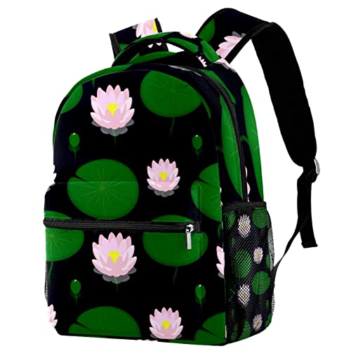 Sac à dos voyage avec porte-bouteille anti-fatigue à motif lotus