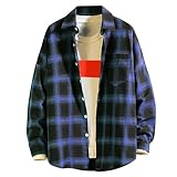 Generisch Camisa de hombre de manga larga para tiempo libre, corte regular, sin planchado, camisas de negocios, sin arrugas, traje formal camisa con bolsillo, camisa para exteriores, manga larga,