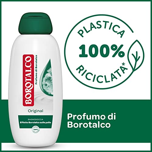Gel de baño Borotalco Original pack de 4 botes de 600 ml con perfume clásico 4