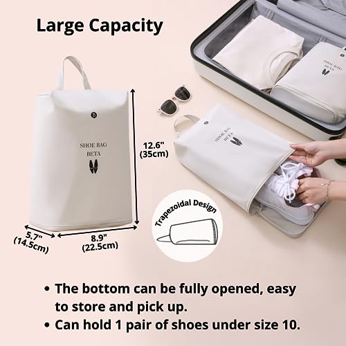 tianzong 2 Pack Shoe Bags for Travel, Water-resistant Shoe Storage Organizer with Zipper for Men and Women (Pink, T400-Beta)3