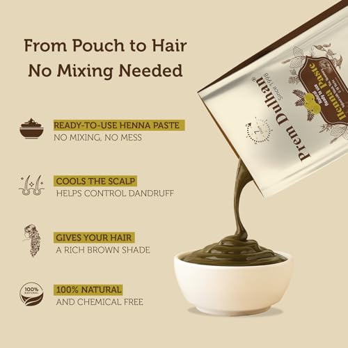 Pasta de Henna Natural Prem Dulhan 250 ml Tinte Castaño miniatura 2