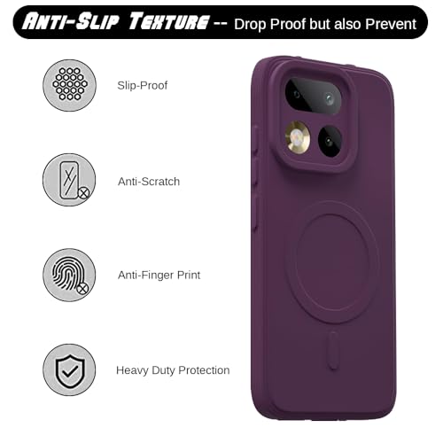 Image of Back Cover Compatible with Realme 16 Pro 5G | MagFit Ring Design (Non-Magnetic) | Shockproof Case | Anti-Slip Grip | Raised Camera Edges | Slim Protective Case for Realme 16 Pro 5G (Purple)