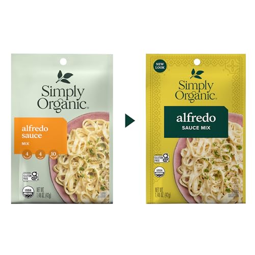 Image of Simply Organic Alfredo Sauce Mix, Certified Organic, Kosher, Mixes Italian | 1.48 Ounce (Pack of 1)