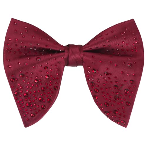 Image of Alizeal Velvet Pre-tied Adjustable Bow Tie for Men Oversize Formal Solid Tuxedo Bowtie
