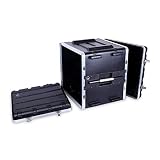 Crossrock Stackable 10U Rack Case, Strong Molded with Heavy Duty Hardware, Standard 19.25” Depth(CRA
