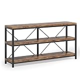 Sofa Table, 3 Tiers TV Console TV Stand Long Sofa Table with Storage Shelves for Hallyway, Living Ro