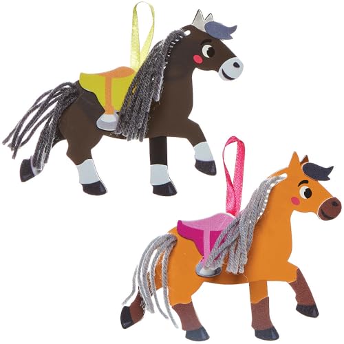 Baker Ross FN668 Pferd Mix & Match Dekoration Kits - Packung mit 8, Chinese New Year Craft Kits für Kinder