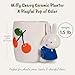 Blue Sky Clayworks Miffy Cherry Ceramic Planter Pot 5.5 x 3.825 x 3.825 Inches