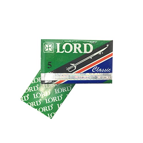 Lâminas de barbear de segurança 50 Lord superinoxidáveis clássicas de borda dupla