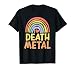 Ridiculous Happy Colorful I Love Death Metal Rainbow Heart T-Shirt