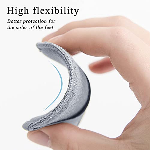 Image of Honeycomb Fabric Forefoot Pads Breathable Soft Ball of Foot Cushion Pads, Invisible Women's Half Liner Socks Mat for Flats High Heels (5Paris(2beige-2gray-white))
