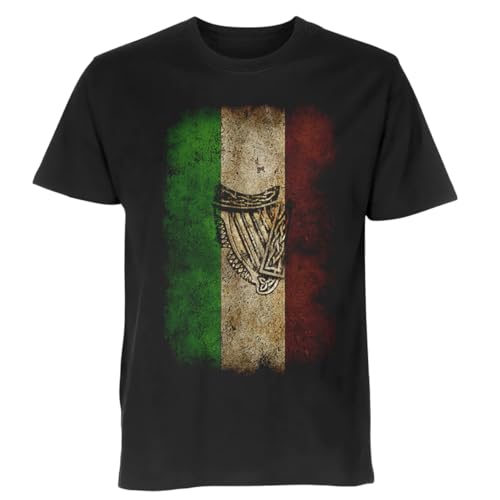 ProTexDruck Textilhandel Flag of Ireland T-Shirt, black, S